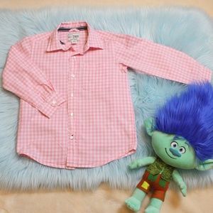 Place Boy's Size 4T Pink Gingham Button Up Shirt